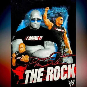 WWE THE ROCK Dewayne Johnson I bring it tee Wrestling